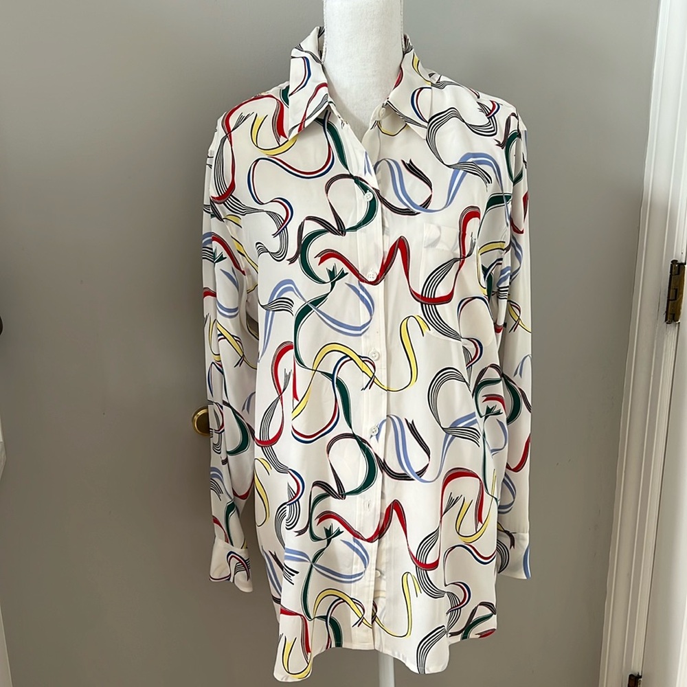 Equipment Silk Blouse EUC size Large